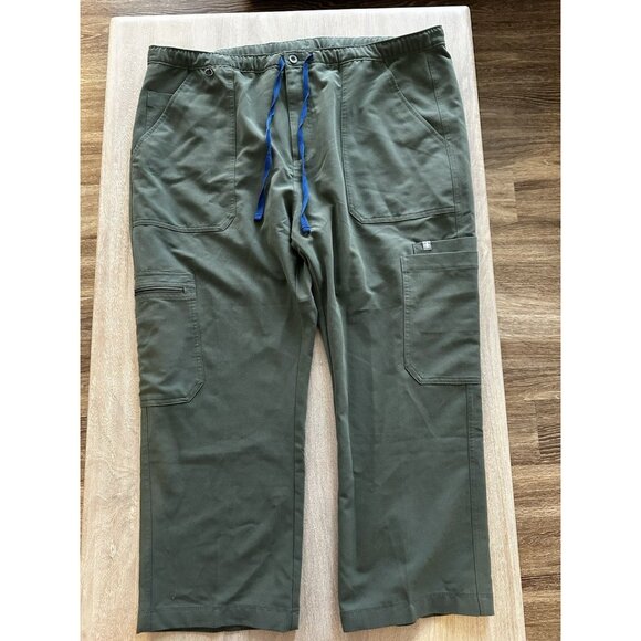 Figs Mens Cairo Cargo Scrub Pants in Green Size XXL Short - Picture 1 of 4